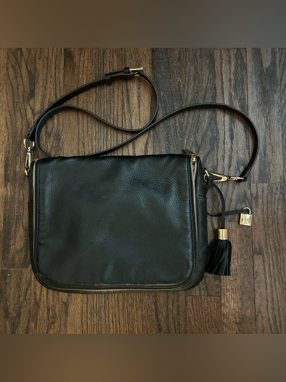 G.I.L.I. Gili Halo got it love it Halo BLACK Leather Crossbody